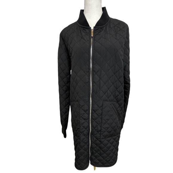 ZELLA Women’s Longline Quilted Bomber Jacket Size M - Picture 2 of 8
